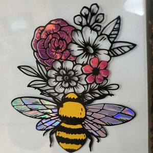 Bee vinyl sticker